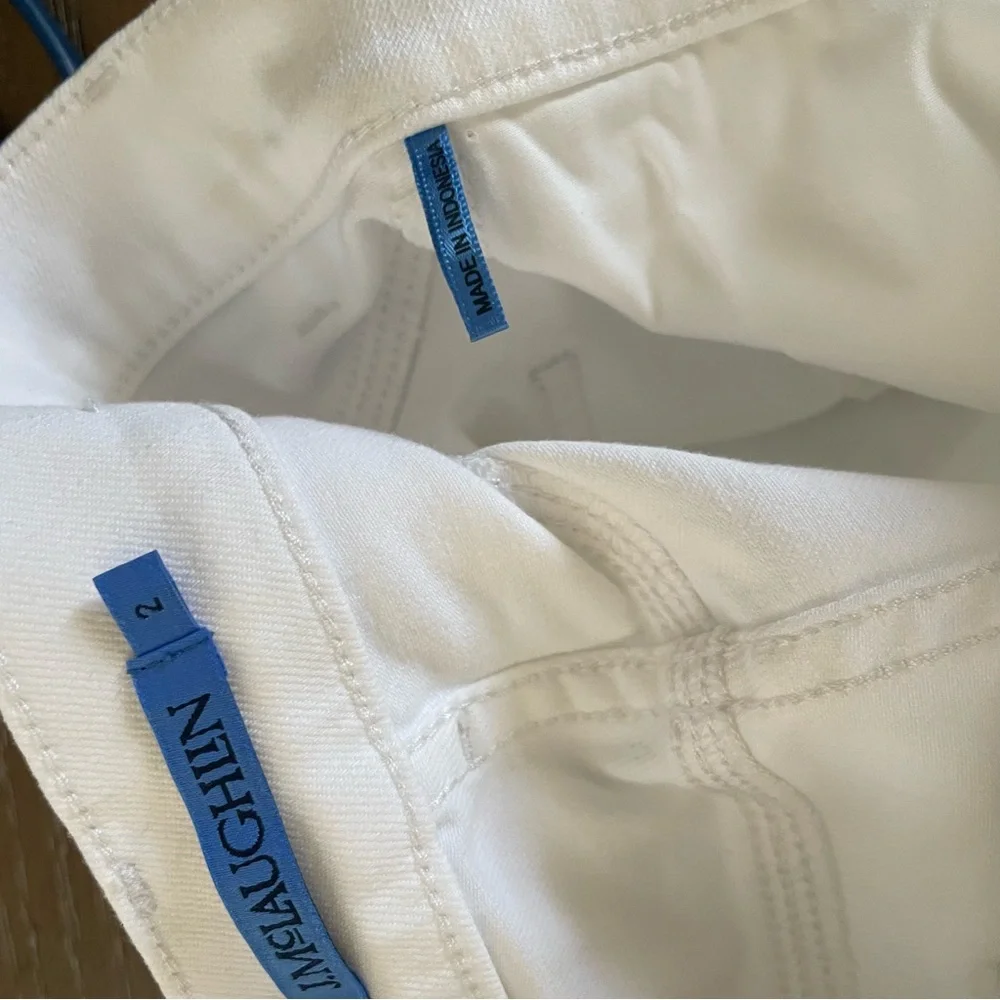 J.McLaughlin Clearwater white‎ jeans size 2 flared front seam detail classy - Picture 10 of 12